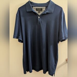 Banana Republic Navy Polo Shirt Men's Large College Prep School Fraternity Fall